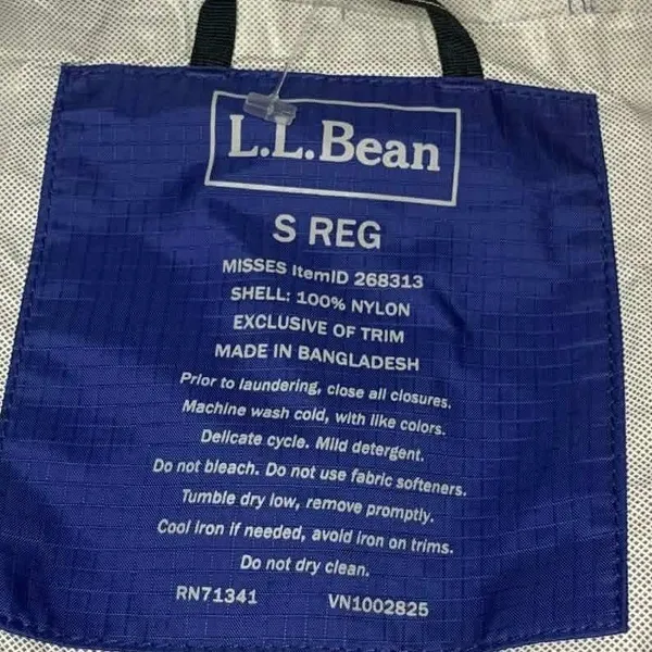 L.L. Bean Rain Jacket Women Blue TEK 2.5 Long‎ Parka Gorpcore 268313 Quiet Lux - Image 2