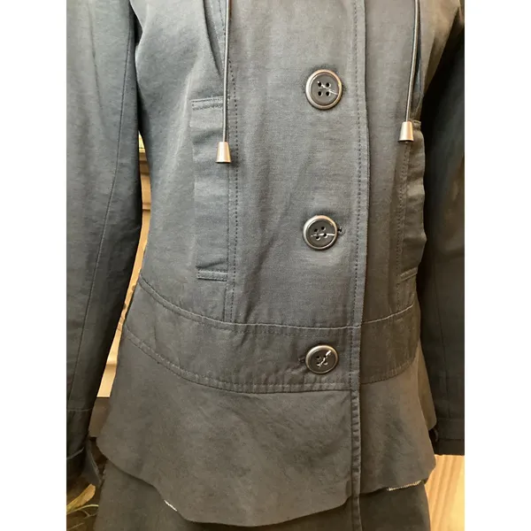 Maurice's Black‎ Hooded Ruffle Hem Jacket Womens Size S - Image 3