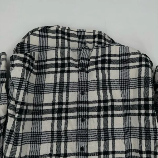 Madewell‎ Flannel Oversized Ex-Boyfriend Shirt Romana Plaid Small Button Down - Image 7