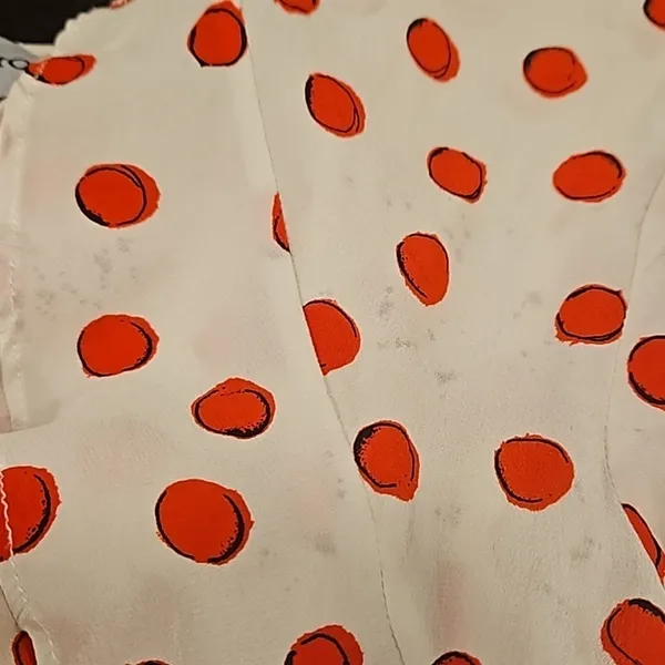 💕REALISATION PAR💕 Goldie Cherry Dress ~ Red Polka Dot Print XS 100% Silk - Image 16