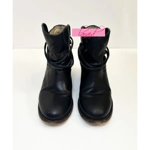 Freebird by Steven Casey Leather Distressed Suede Lace-Up Edgy Short Ankle Boots Booties 8 - Image 7