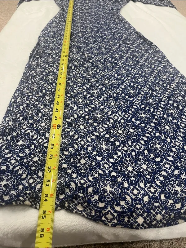 Lulus Blue & White Tile Print Maxi Dress - Small - Image 7
