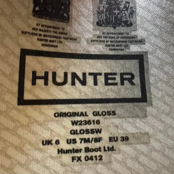 Hunter Original Tall Gloss Rain Boots Women’s Size 8M Gray Waterproof W23616 - Image 5