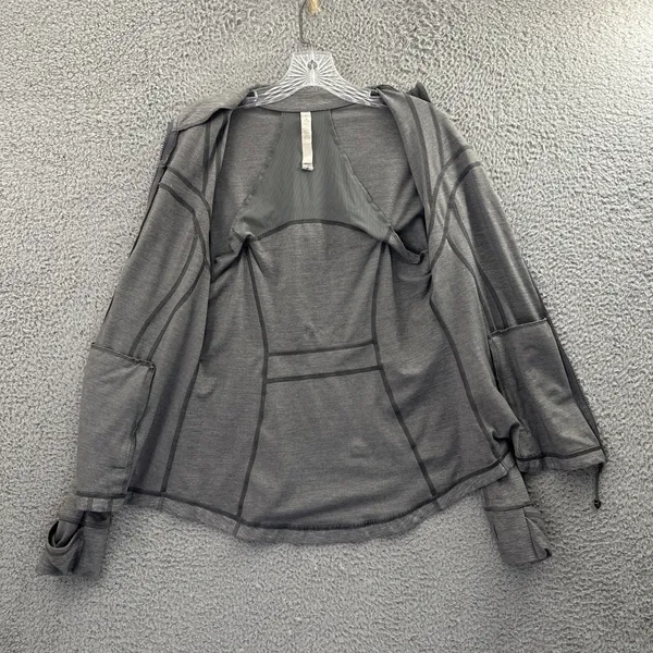 Lululemon Define Jacket Brushed Heathered Slate Gray Athletic Athleisure Size 10 - Image 3