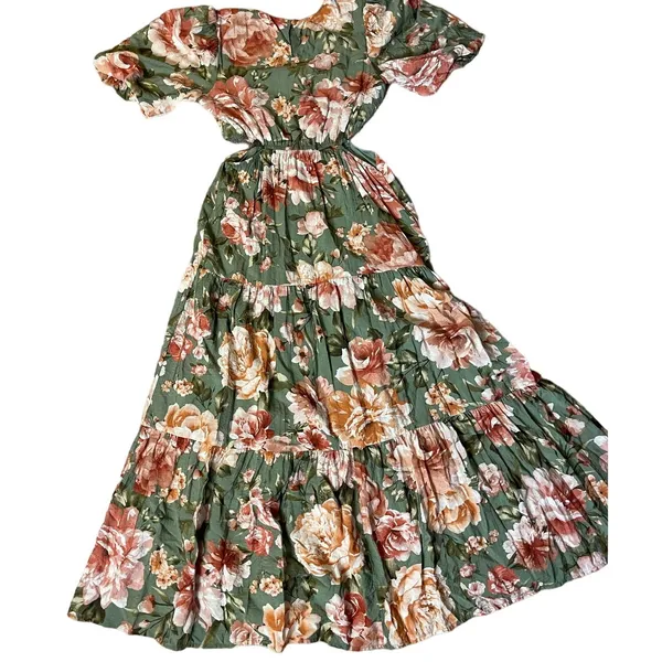 Blu Pepper The Branson‎ Cutout Floral Maxi Dress Size Small - Image 8