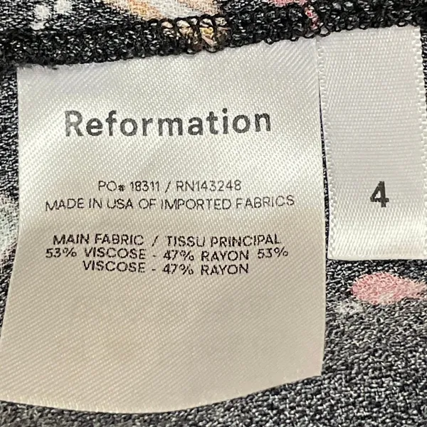 Reformation Grace Black Sleeveless Cami Camisole Bustier Crop Tank Top Size 4 - Image 4