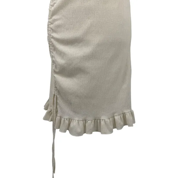 Fashion‎ Star Quality Cream Milkmaid Fairy Cottagecore Ruffle Mini Dress Lace S - Image 6