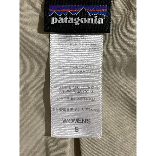 Patagonia Womens Los Gatos Full Zip Fleece Vest Tan Beige Deep Pile Size Small - Image 5