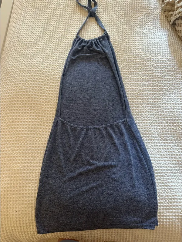 High Neck Bodycon dress Gray - Image 2