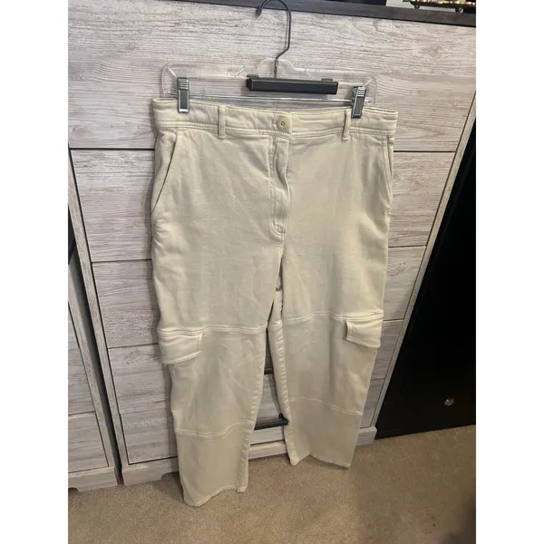 Aritzia Wilfred Free Maeve Tan Cargo Pants Baggy Relaxed Ankle Length 12 - Image 5