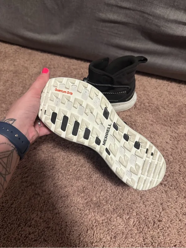 Merrell Black and White High-Top Trail Sneakers - Image 2
