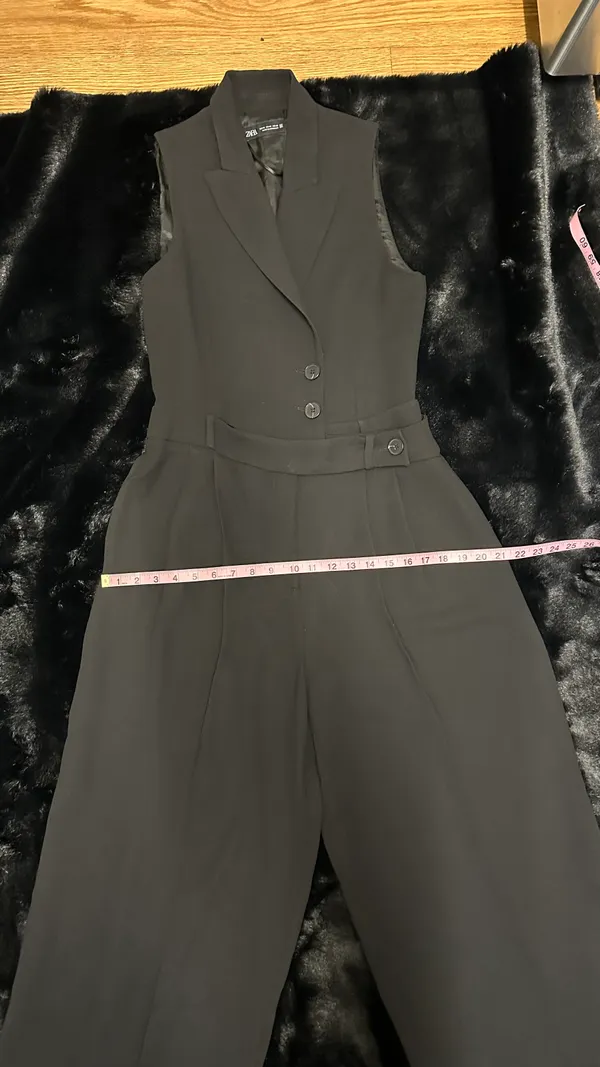 ZARA Black Sleeveless Oversized Vest Jumpsuit - Image 6