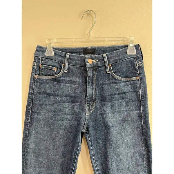 MOTHER‎ The Looker Crop Skinny Jeans Dark Wash Stretch Denim Sz 26 - Image 3