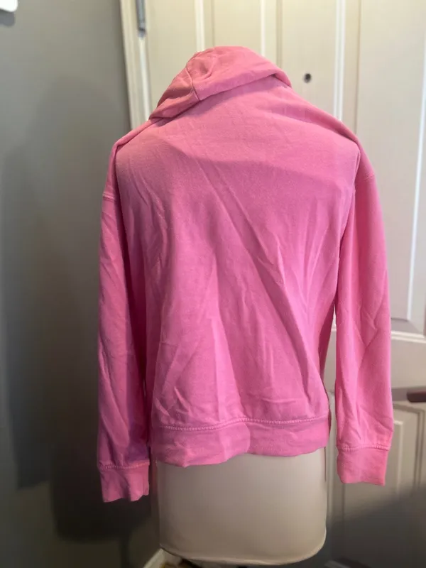 Empyre Pink Hoodie Large NEVER MIND Tonal Embroidered Oversized Skater Grunge - Image 2
