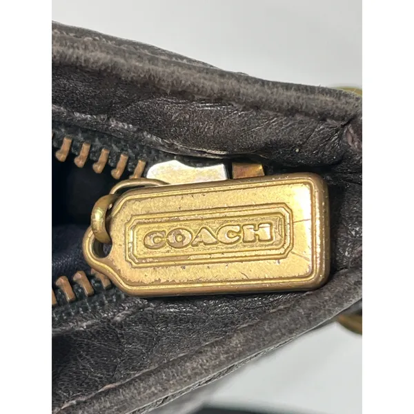 Vintage Coach Sonoma‎ Small Bucket Bag Espresso Pebbled Leather 4907 1995 - Image 8