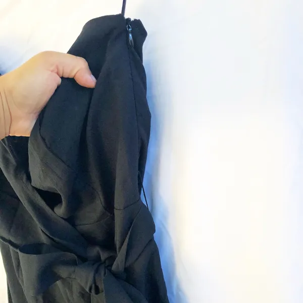Astr The Label | Nwt Zion Strapless Tie Waist Wide Leg Jumpsuit In Black Large - Image 10