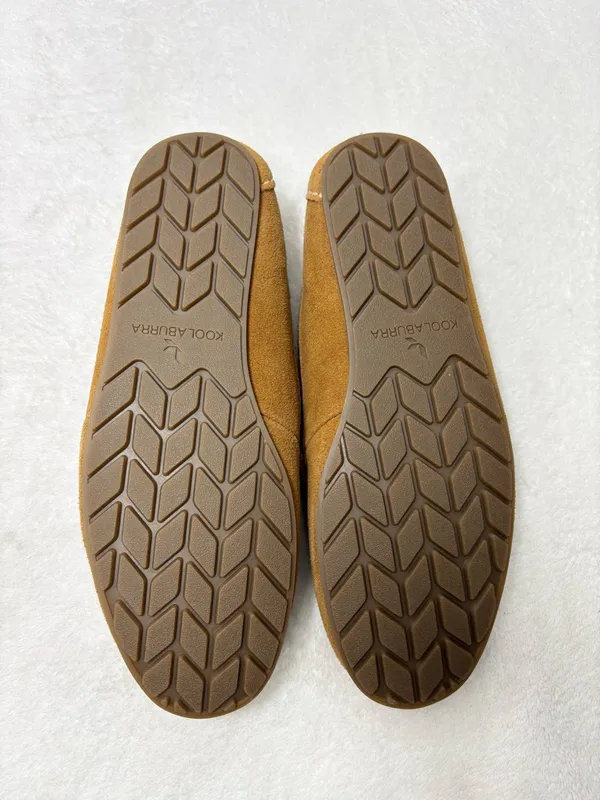 Koolaburra Chestnut Lezly Suede Moccasin Flats with Cream‎ Fur Lining Size 8 - Image 7