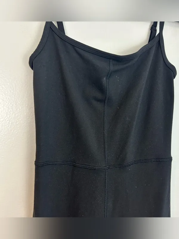 Wilfred Free Aritzia Divinity Kick Flare Black Sleevless Stretch Jumpsuit 2XS - Image 5