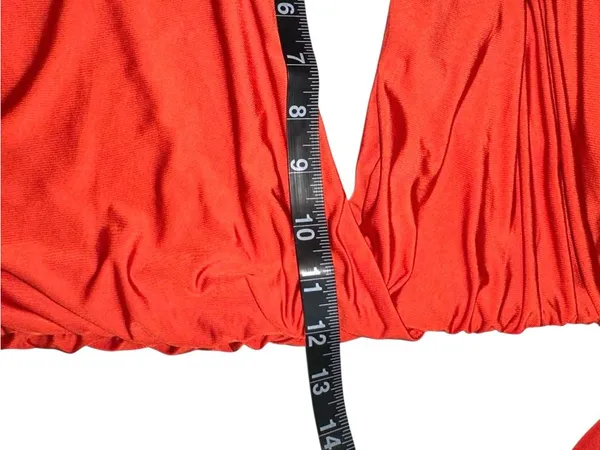 Oh Polly Adoria Single Sleeve Red Cutout Midi Maxi Dress US 6 - Image 8