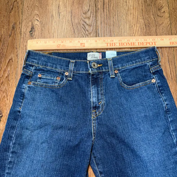 Y2K Levi's Bootcut Blue Jeans Womens Size 6 Medium Wash Denim Western Batwing - Image 6