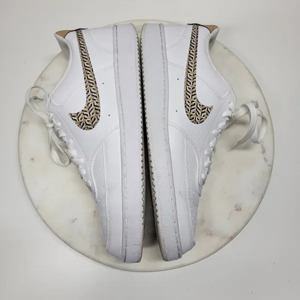 Nike Court Vision Low Next Nature x United Sneakers Womens 11 White Tan Leather - Image 14