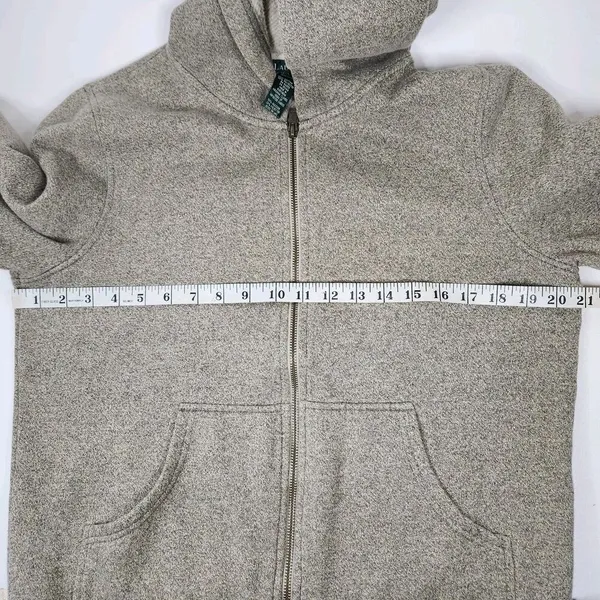 Lauren Ralph Lauren Sweatshirt S Heather Gray Hoodie Full Zip Cotton Blend VTG - Image 6
