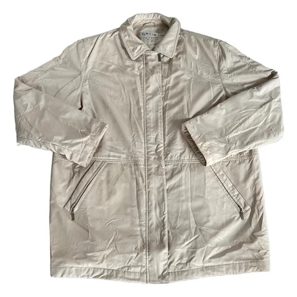 Orvis Dotti Mat Tan Beige Full Zip Utility Jacket Coat XL Fall Cottage Cabin - Image 3