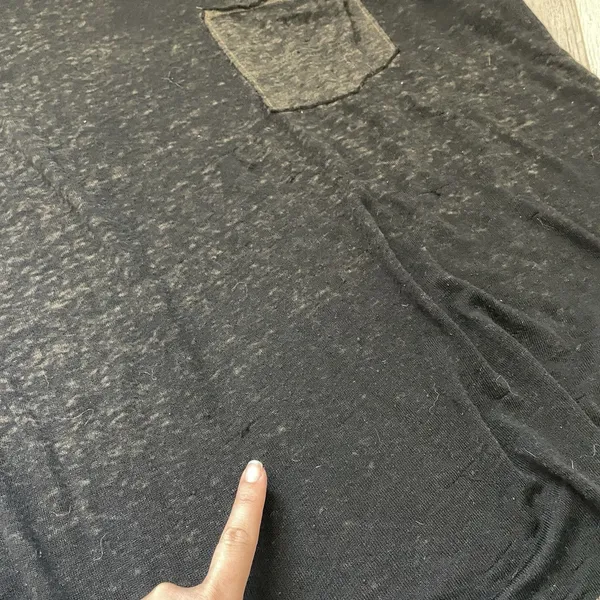 Free People Tshirt burnout sheer oversized womens Black (medium) boho beach - Image 3