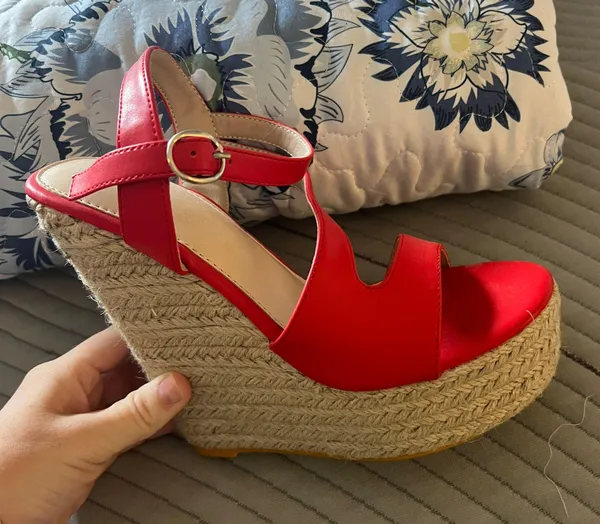 Red Wedges Size 5 - Image 2