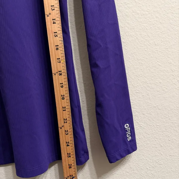 Figs Palmer Ribbed Long-Sleeve Underscrub purple Dark Purple Size Medium - Image 11