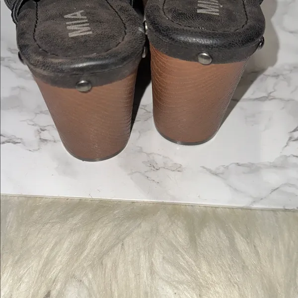 MIA Black studded Mules size 10M - Image 8