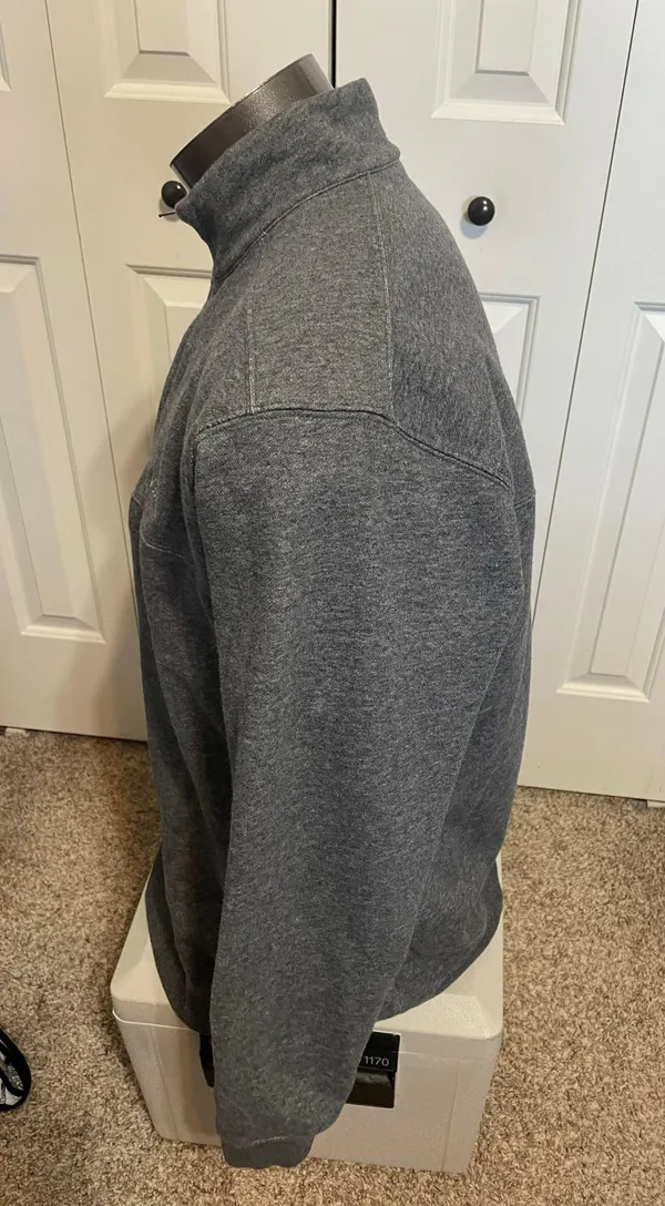 Mens XL Gray Half ZIP Pullover - Image 2