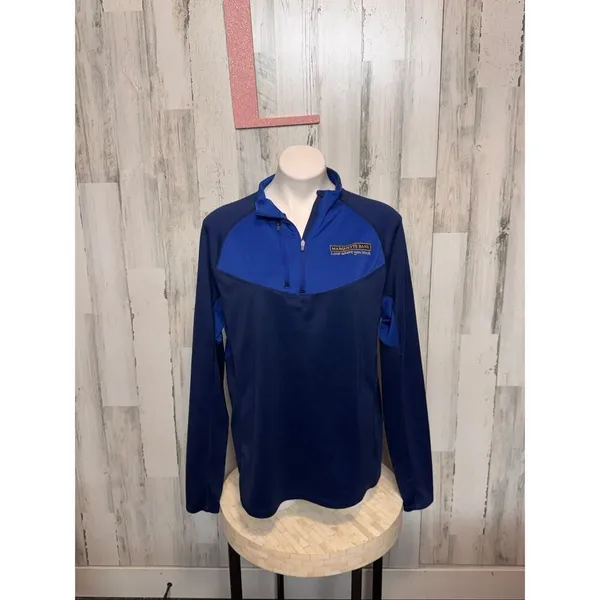 Lands’ End The Outfitters Quarter Zip Pullover | Navy Blue | Size Large - Image 2