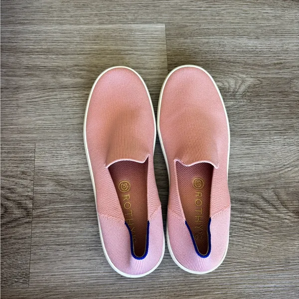rothy’s RETIRED RARE the sneaker coral pink slip-on shoes limited edition 8 - Image 7