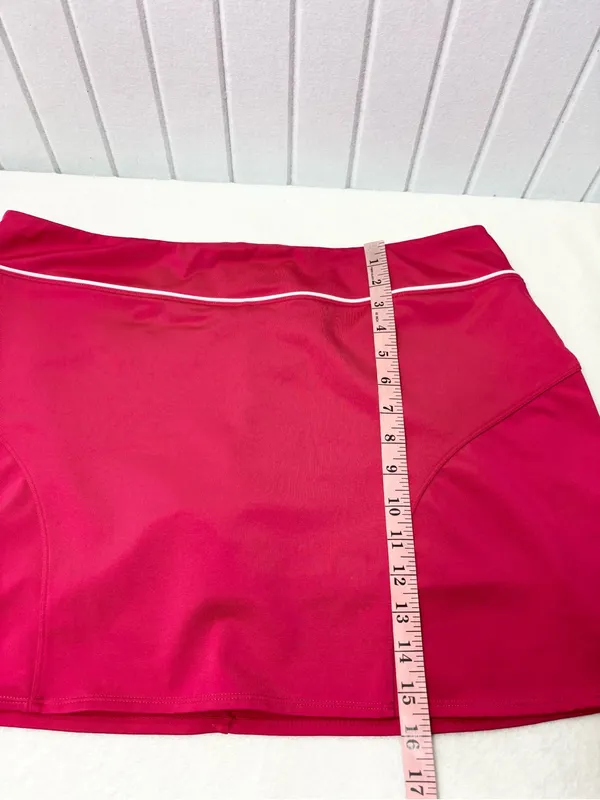 Athleta Hot Pink Performance‎ Skort with White Logo size XL - Image 5
