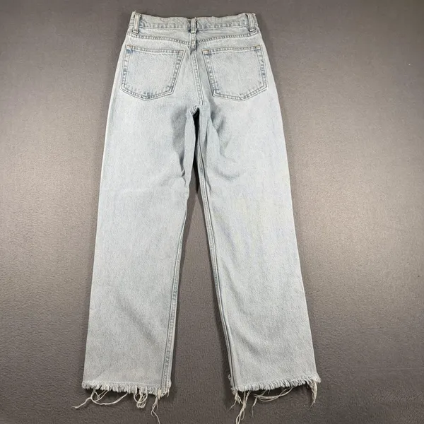 Reformation Cynthia High Rise Straight Cropped Jeans Womens 25 Cropped Raw Hem - Image 15