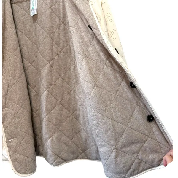 Carve Designs Reversible Quilted Jacket Gray Cream Floral Size S Lightweight - Image 10