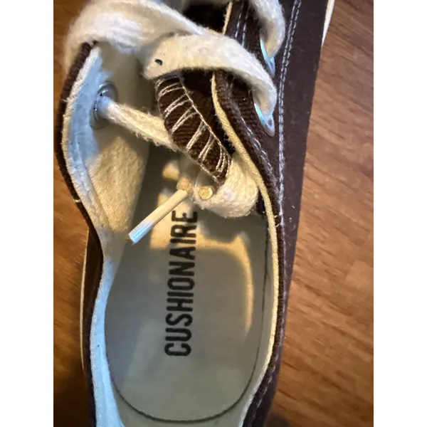 Cushionaire Vasco Brown Canvas Platform Sneaker Lug Sole Womens 8.5M‎ Low Top - Image 5