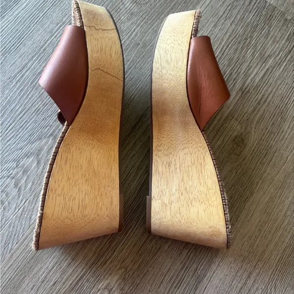 Tory Burch Wedge Leather Sandals - Image 5