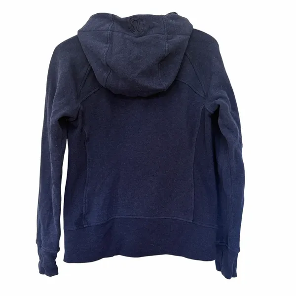 Lululemon Navy Blue Scuba Full Zip Hoodie Sz 8 - Image 5