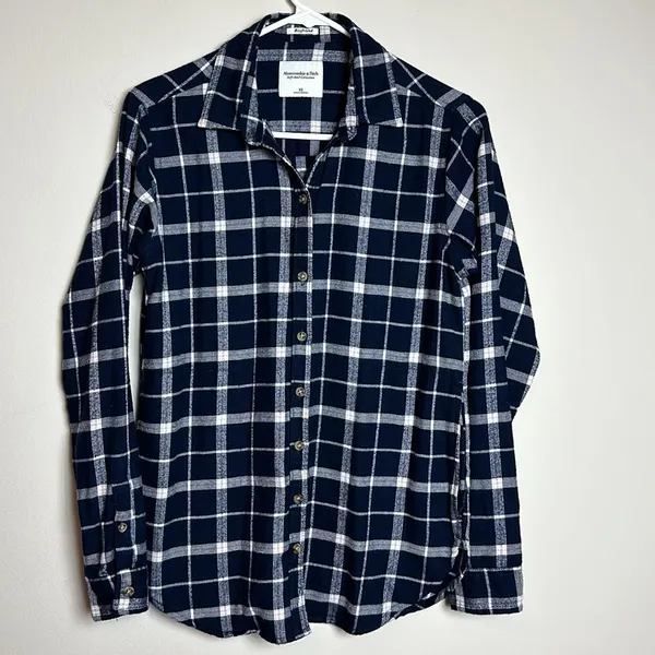 Abercrombie & Fitch‎ Soft AF Boyfriend Fit Flannel - Image 4