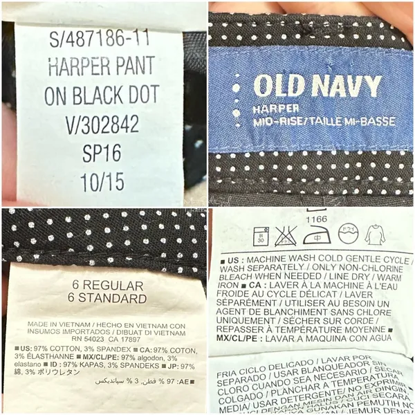 Old Navy Mid-Rise Harper Fine Polka Dot Ankle Pants Size 6 - Image 5