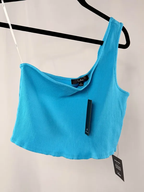 NWT‎ Lulu's Phenomenal Style Ribbed One Shoulder Two Piece Midi Dress in Blue XL - Image 6