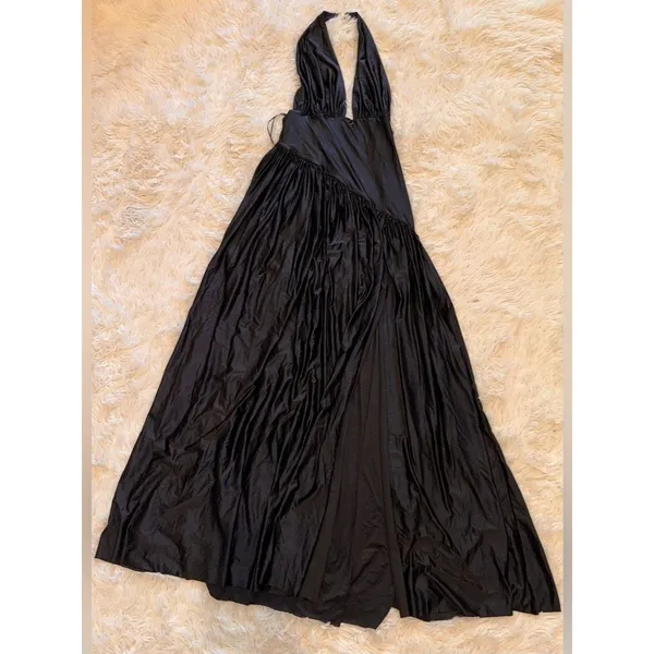 NEW Delfi Collective Rae Halter Black Gown Sz XS - Image 5