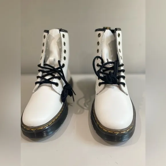 Dr. Martens  Combat Boots - White, Size 6 - Image 3