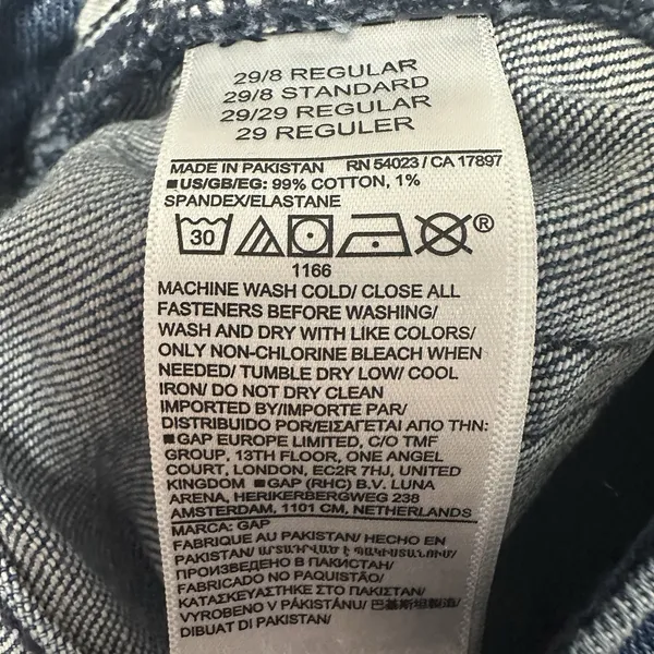 GAP High Rise Stride Relaxed Fit Wide-Leg Jeans Womens 29/8R Medium Wash Denim - Image 6