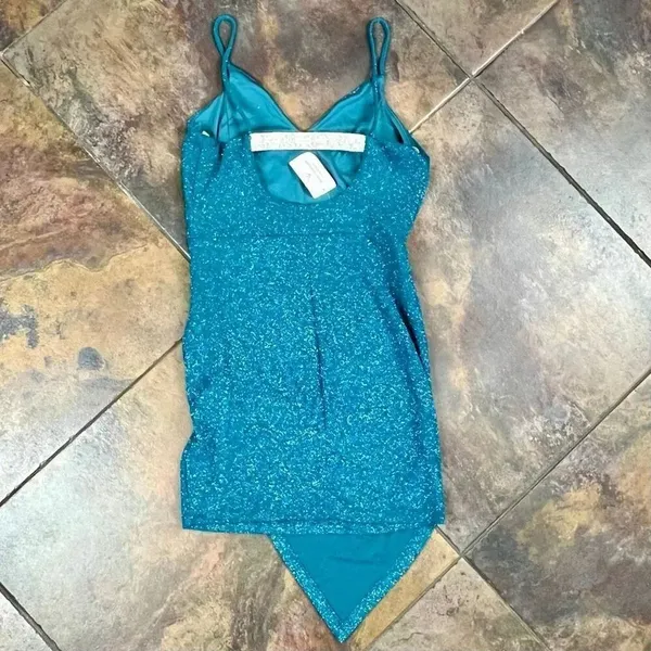 New! NWT Windsor Glimmer Girl Glitter Knit Mini Dress Medium - Image 10