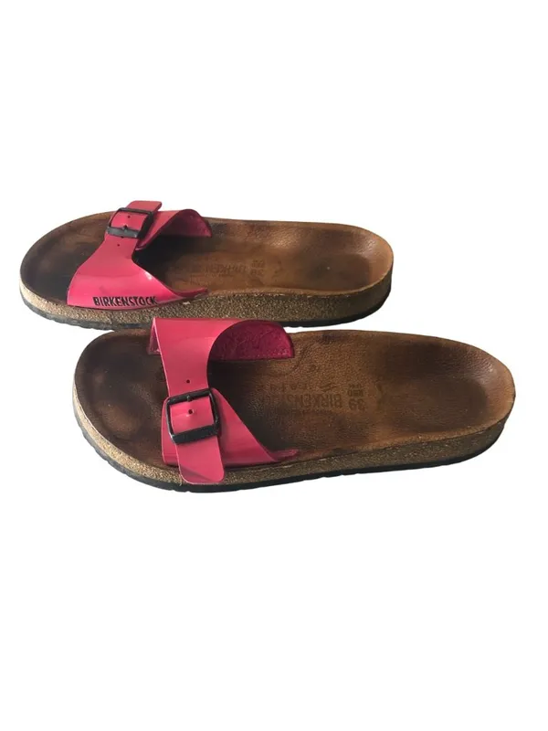 Birkenstock Madrid Single-Strap Slide Sandal Pink Relax 39 Narrow Women's Size 8 - Image 4