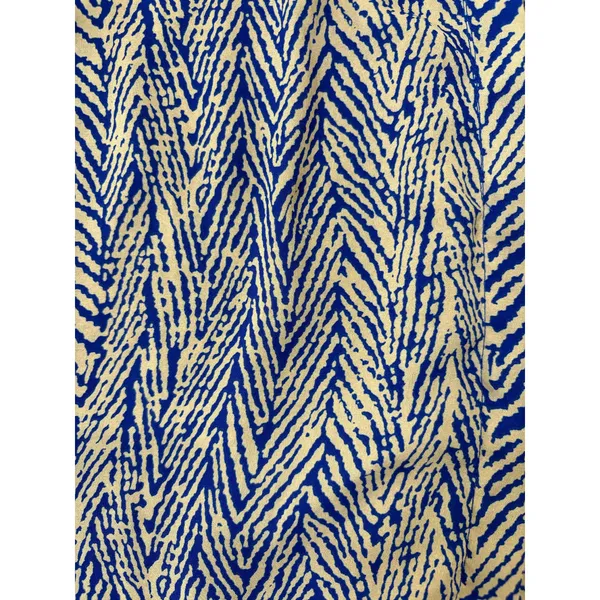 Hazel Hazel Blouse Womens Small Blue Beige Zebra Print High Low Button Back Top - Image 4