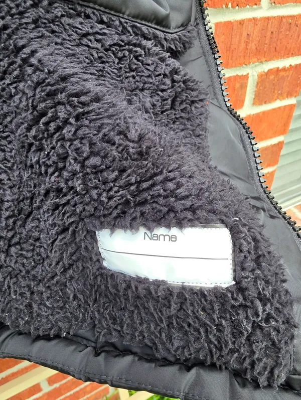 DKNY Puffer Black Sherpa Lined Jacket XL - Image 12